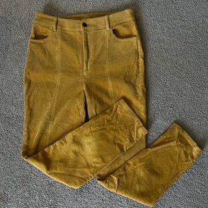 Mustard yellow/ gold corduroy pants size large